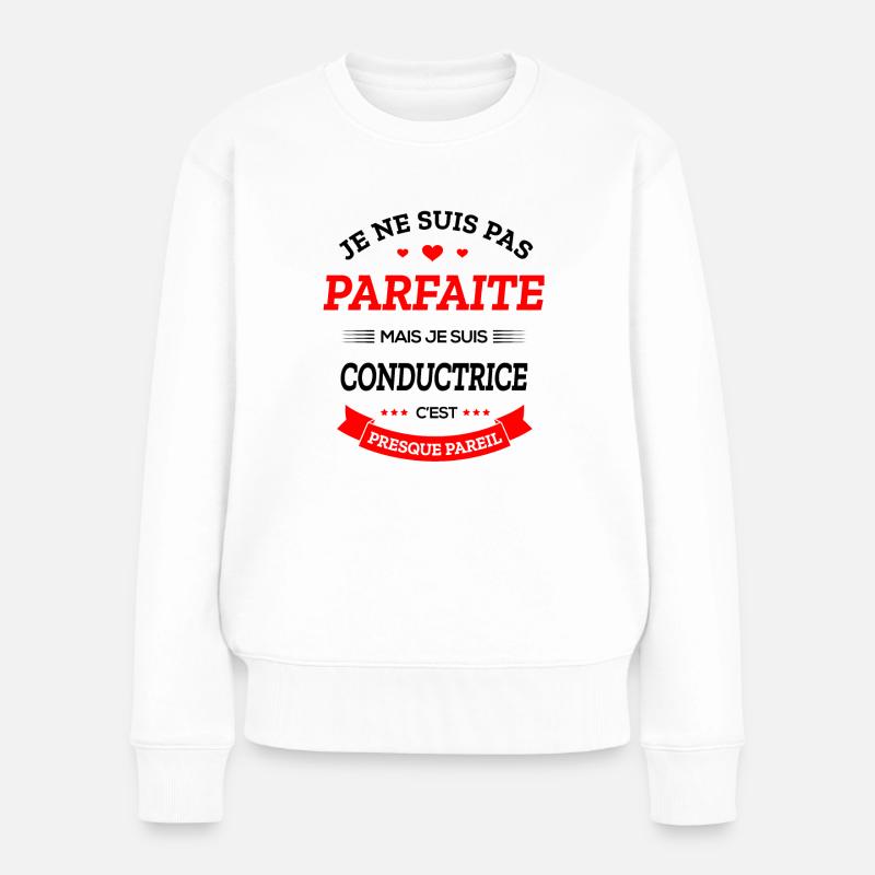 CONDUCTRICE PARFAITE - Pull Premium bio Femme - blanc
