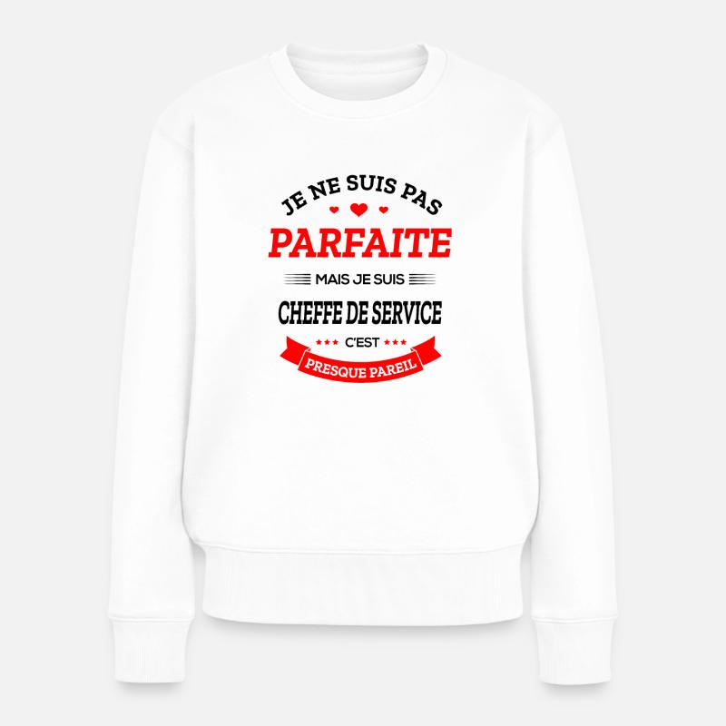 CHEFFE DE SERVICE PARFAITE - Pull Premium bio Femme - blanc