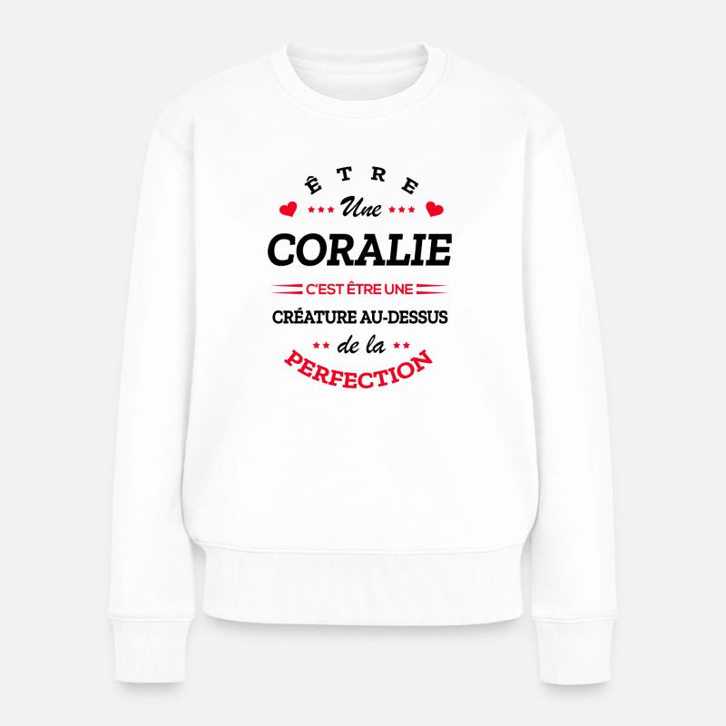 CORALIE PARFAITE - NOM CORALIE - Pull Premium bio Femme - blanc