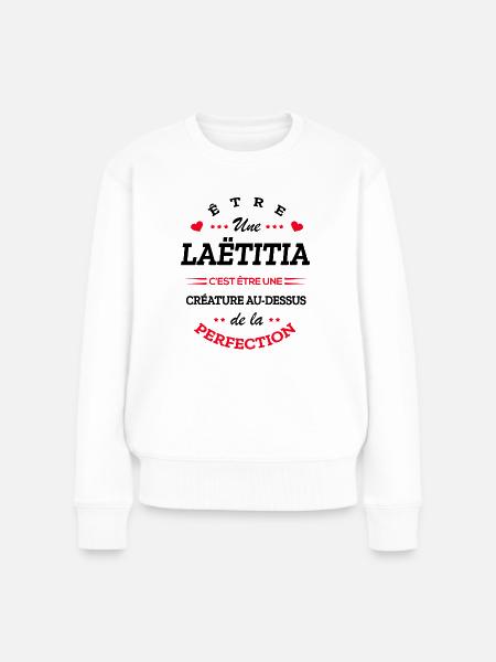LAËTITIA PARFAITE - NOM LAËTITIA - Pull Premium bio Femme - blanc