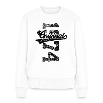 52. GEBURTSTAG ORIGINAL 1974 - Frauen Premium Bio Pullover - Weiß - Vorne - Julia (174cm)