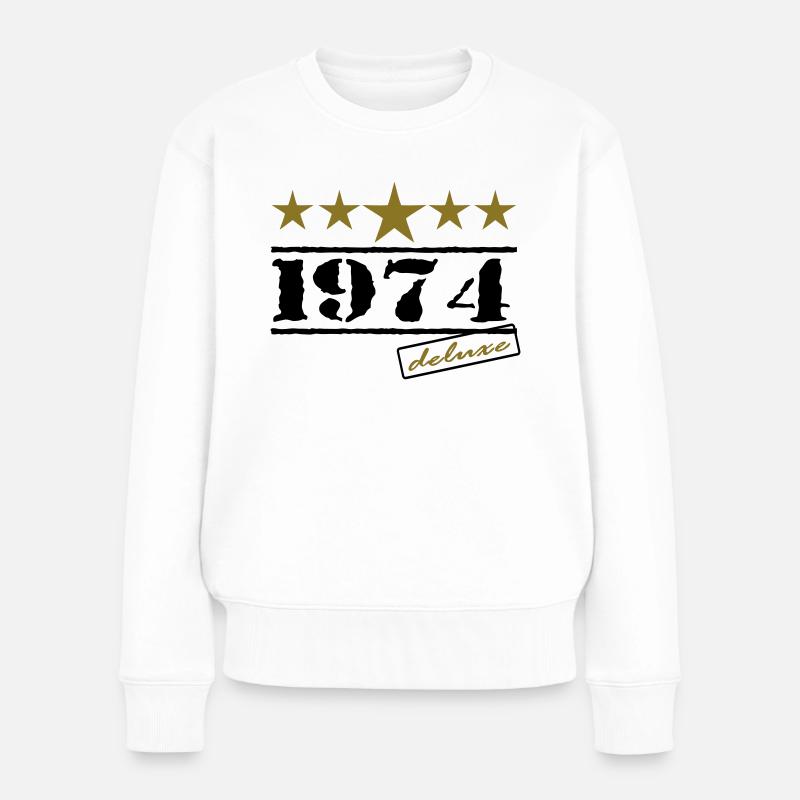 1974 - Frauen Premium Bio Pullover - Weiß