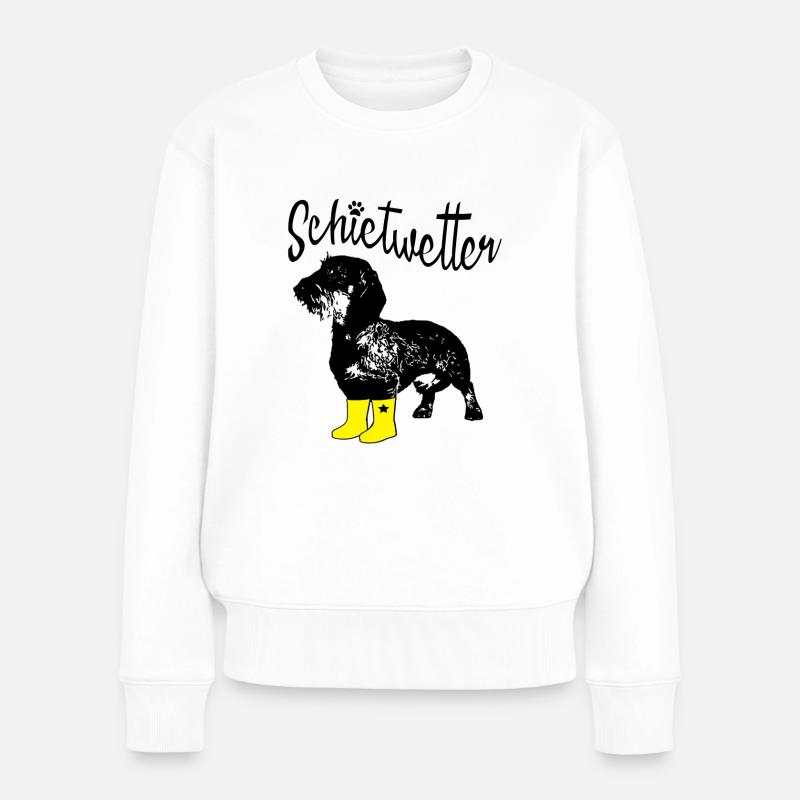 Schietwetter - Frauen Premium Bio Pullover - Weiß