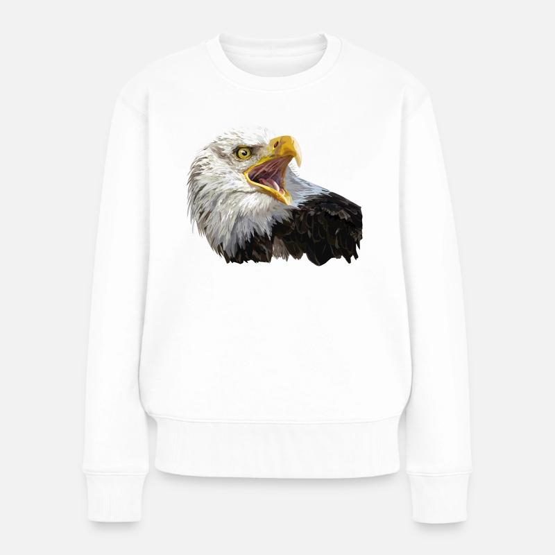 Weißkopfseeadler - Frauen Premium Bio Pullover - Weiß