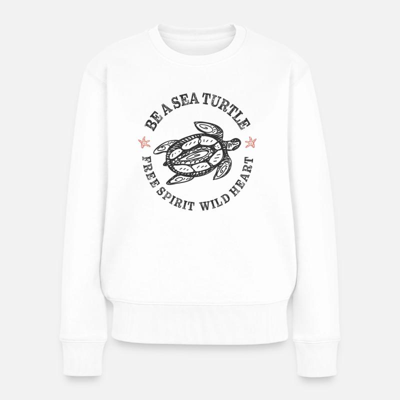 Sea Turtle - Frauen Premium Bio Pullover - Weiß