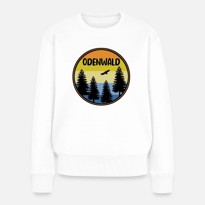 Odenwald - Frauen Premium Bio Pullover - Weiß