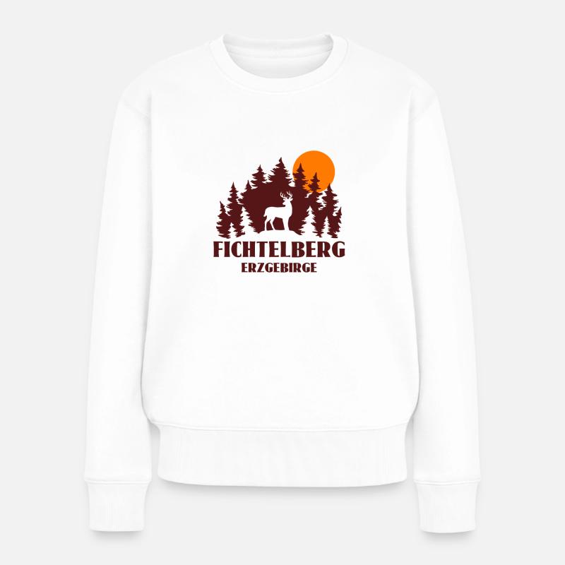 Fichtelberg - Frauen Premium Bio Pullover - Weiß