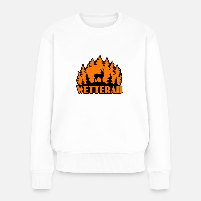 Wetterau - Frauen Premium Bio Pullover - Weiß