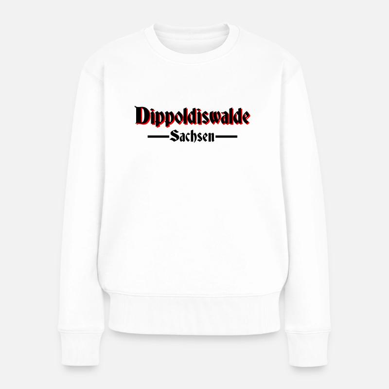 Dippoldiswalde - Frauen Premium Bio Pullover - Weiß