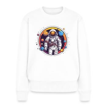Astronaut in space - Women's Premium Organic Jumper - white - Front - Julia (174cm)