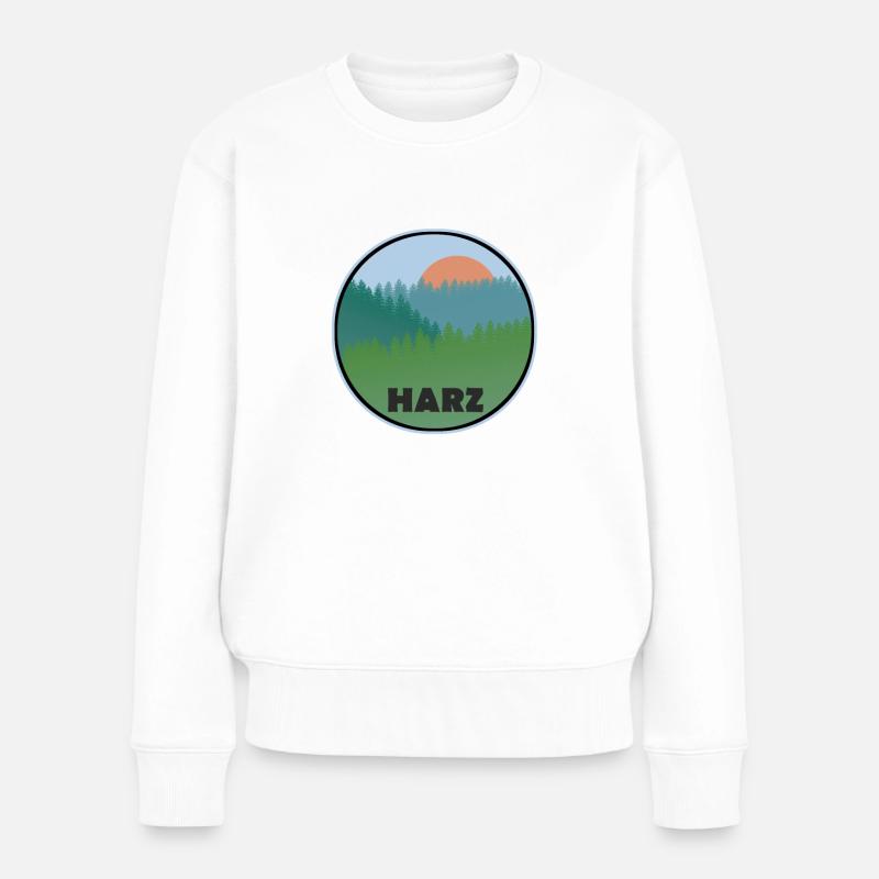 Harz - Frauen Premium Bio Pullover - Weiß