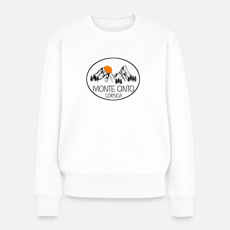 Monte Cinto Corse - Pull Premium bio Femme - blanc