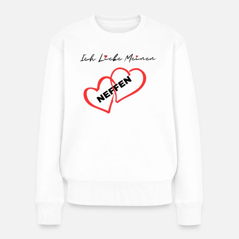 Ich Liebe Meinen Neffen - Frauen Premium Bio Pullover - Weiß