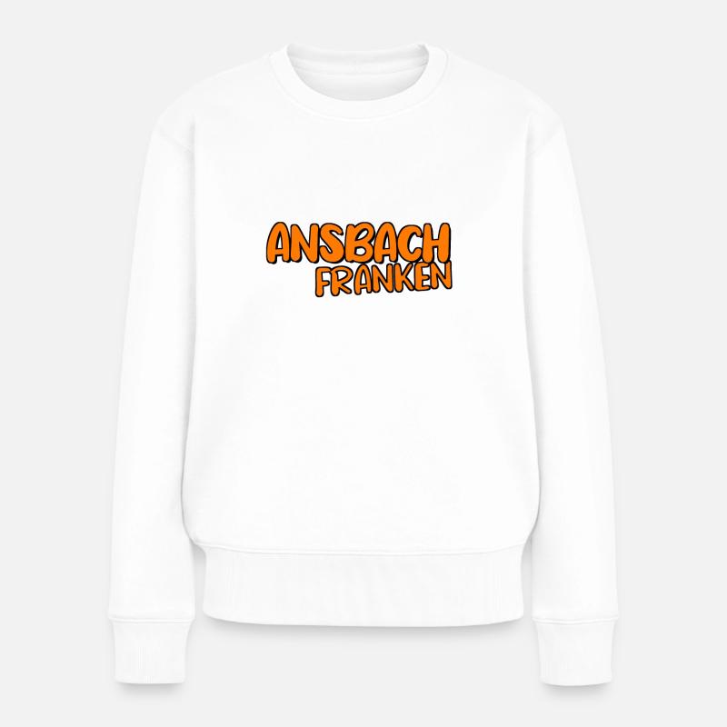 Ansbach - Frauen Premium Bio Pullover - Weiß