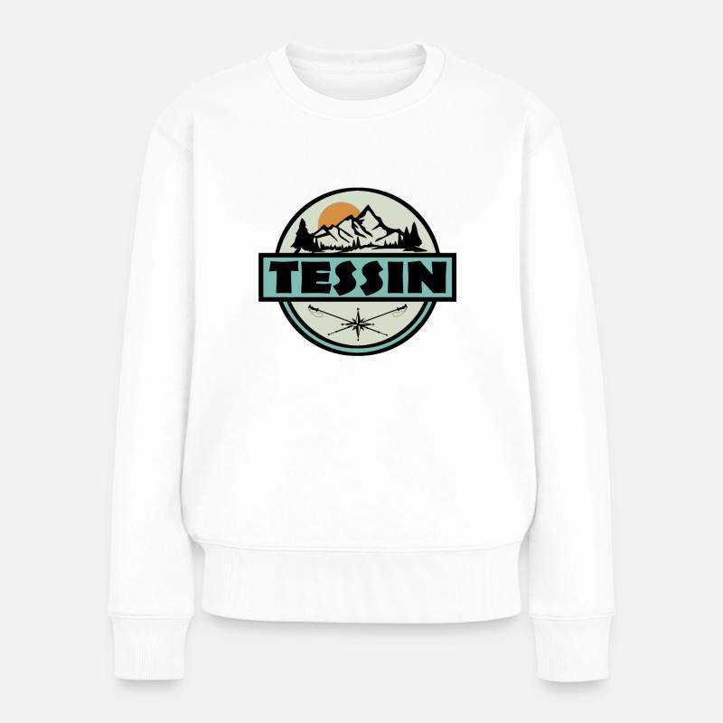 Tessin - Frauen Premium Bio Pullover - Weiß