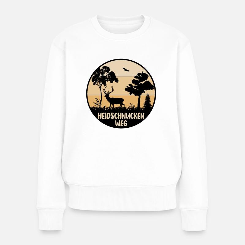 Heidschnuckenweg - Frauen Premium Bio Pullover - Weiß
