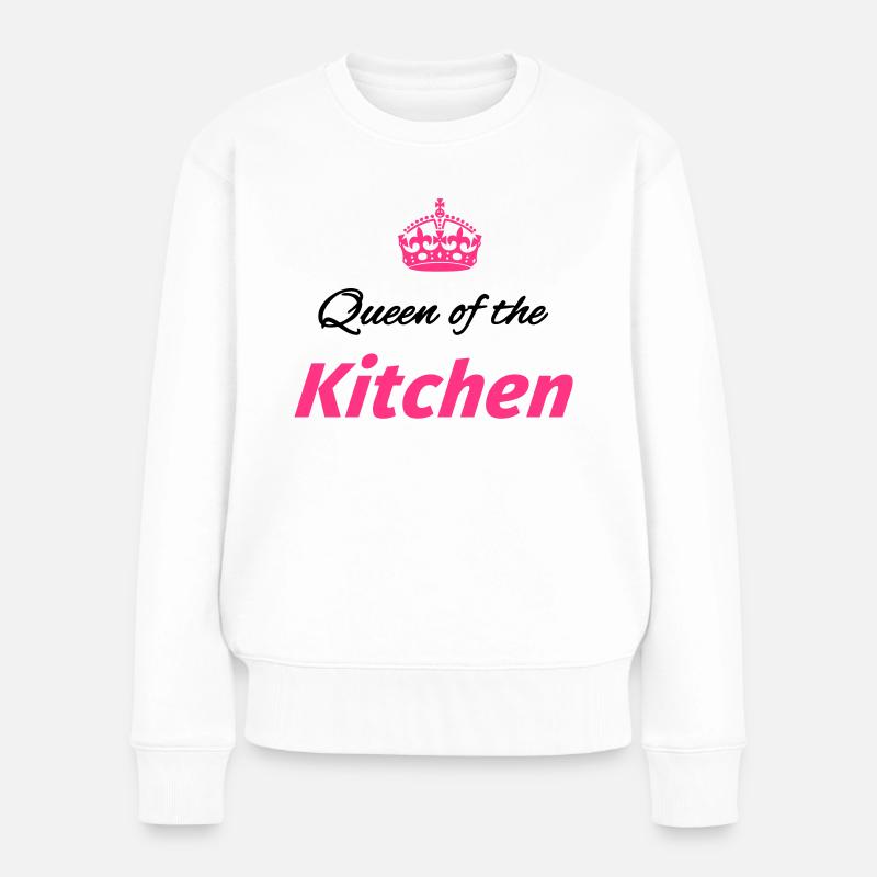 Queen of the Kitchen - Frauen Premium Bio Pullover - Weiß