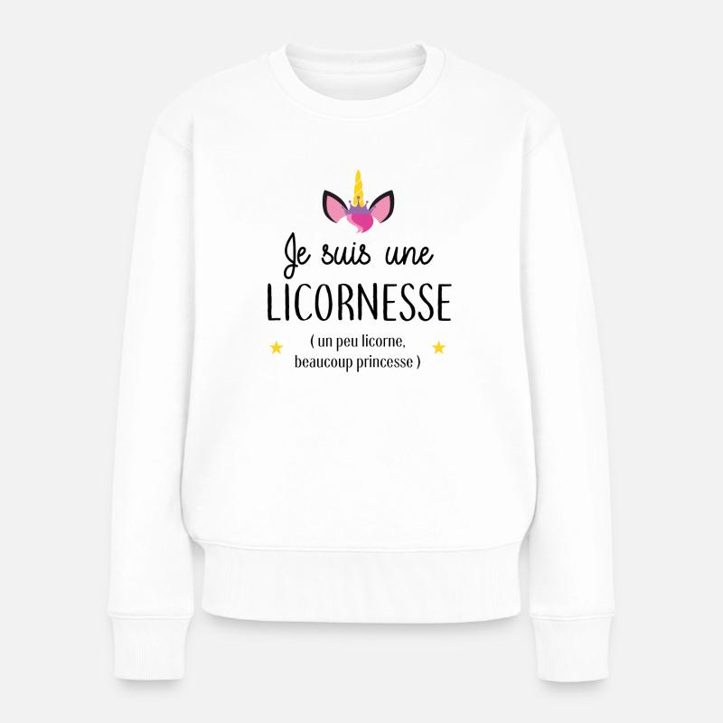 Licornesse - Pull Premium bio Femme - blanc