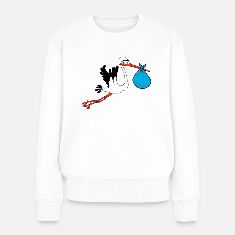 cigogne - Pull Premium bio Femme - blanc