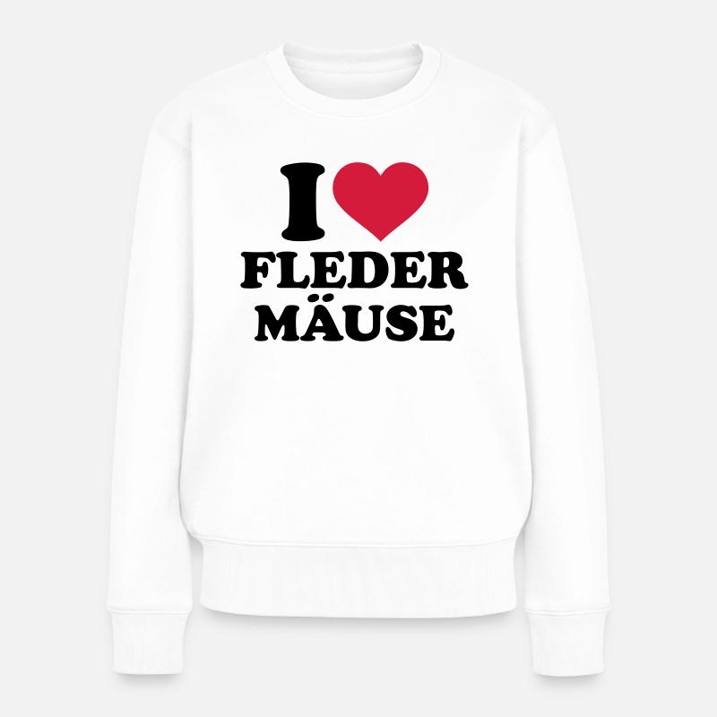 Fledermaus - Frauen Premium Bio Pullover - Weiß
