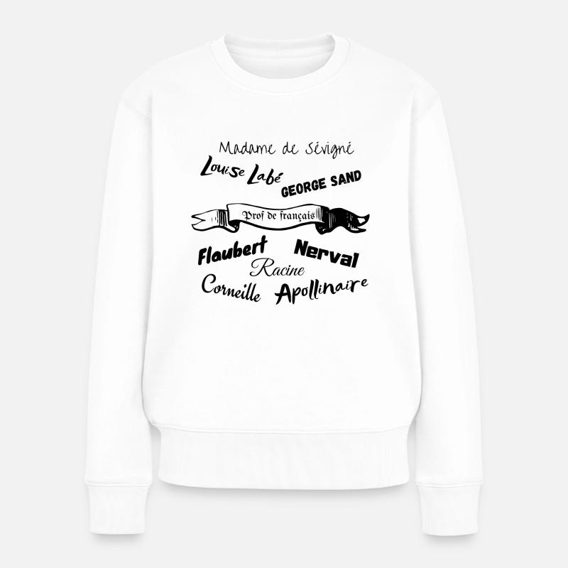 Cadeau pour prof de français - Pull Premium bio Femme - blanc