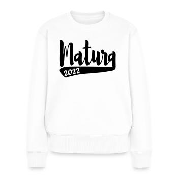 Abschluss Matura 2022 schlicht Ak 22 - Frauen Premium Bio Pullover - Weiß - Vorne - Julia (174cm)