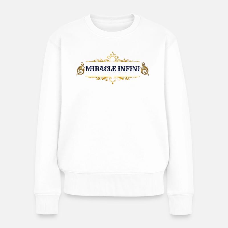 UNENDLICHE WUNDER - Frauen Premium Bio Pullover - Weiß