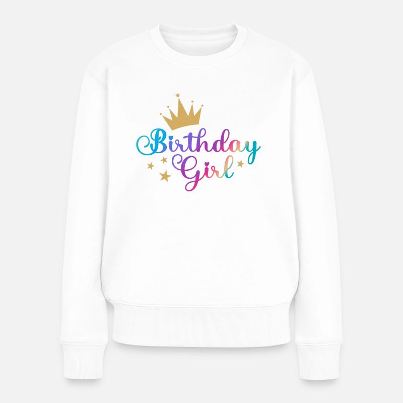 Birthday Girl - Frauen Premium Bio Pullover - Weiß