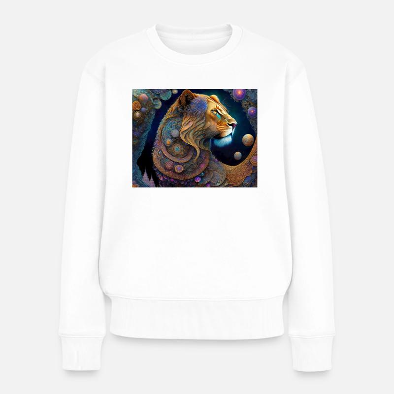 Lion - Pull Premium bio Femme - blanc