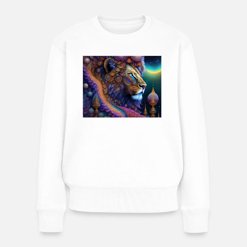 Lion - Pull Premium bio Femme - blanc