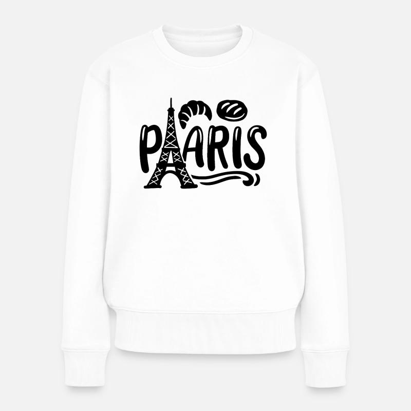 PARIS - Frauen Premium Bio Pullover - Weiß