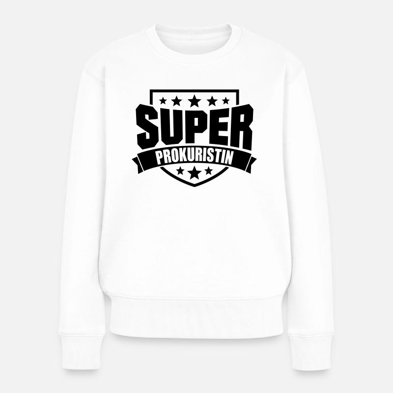 Super Prokuristin - Frauen Premium Bio Pullover - Weiß