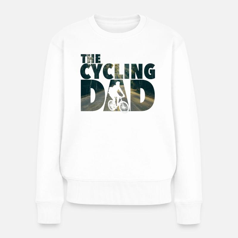 The Cycling Dad - Frauen Premium Bio Pullover - Weiß