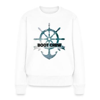 Crew Boot Wassersport - Frauen Premium Bio Pullover - Weiß - Vorne - Julia (174cm)