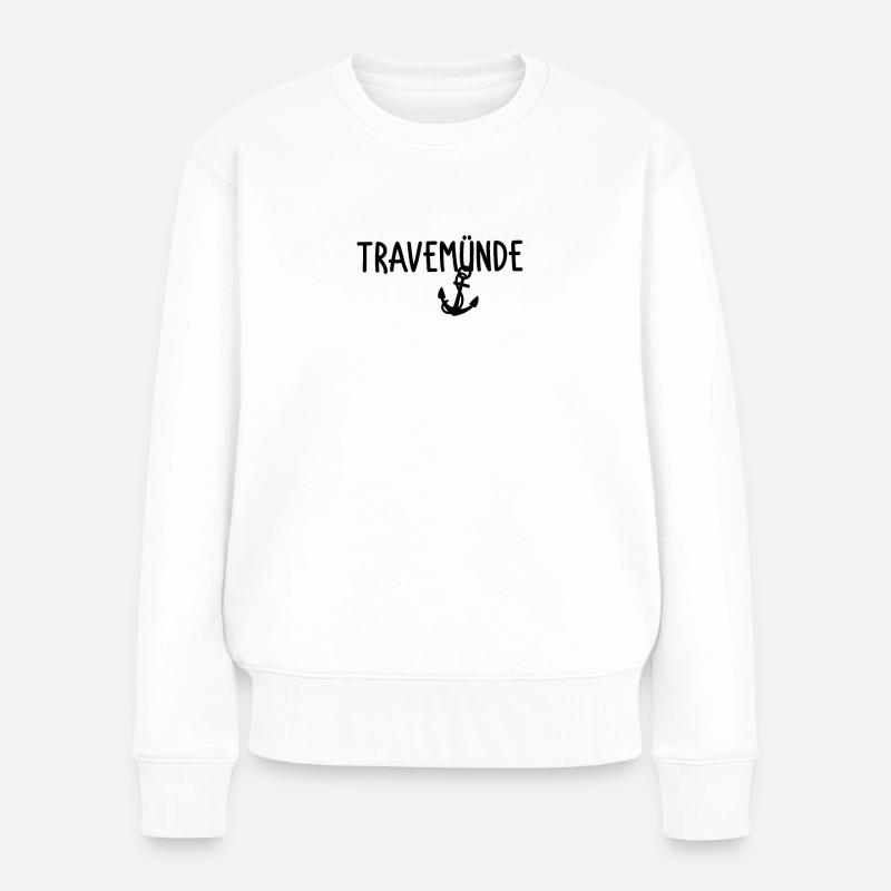 Travemünde - Frauen Premium Bio Pullover - Weiß