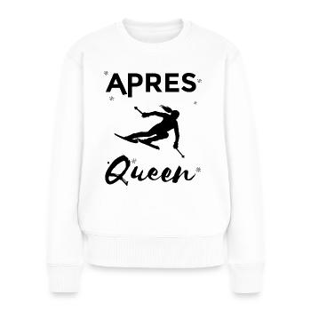 Après Queen - - Frauen Premium Bio Pullover - Weiß - Vorne - Julia (174cm)