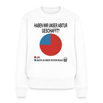 Abitur 2023 Abschlussklasse - Frauen Premium Bio Pullover - Weiß - Vorne - Julia (174cm)