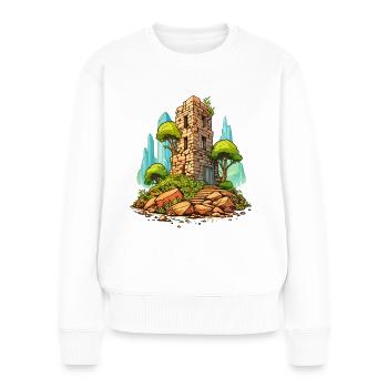 Ruine - Pull Premium bio Femme - blanc - Devant - Julia (174cm)
