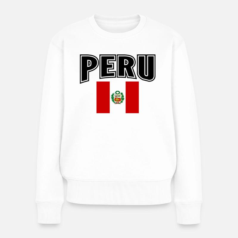 Peru - Frauen Premium Bio Pullover - Weiß