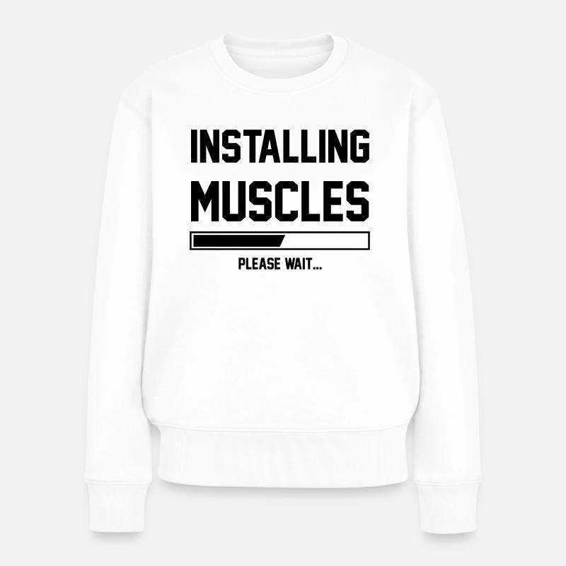 Les muscles - Pull Premium bio Femme - blanc