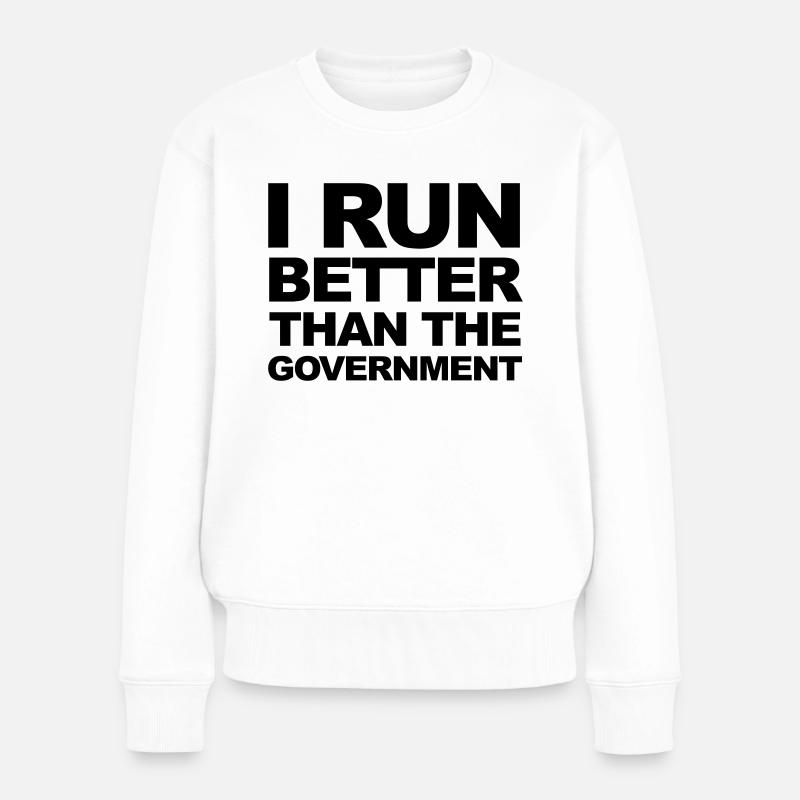 Run - Frauen Premium Bio Pullover - Weiß