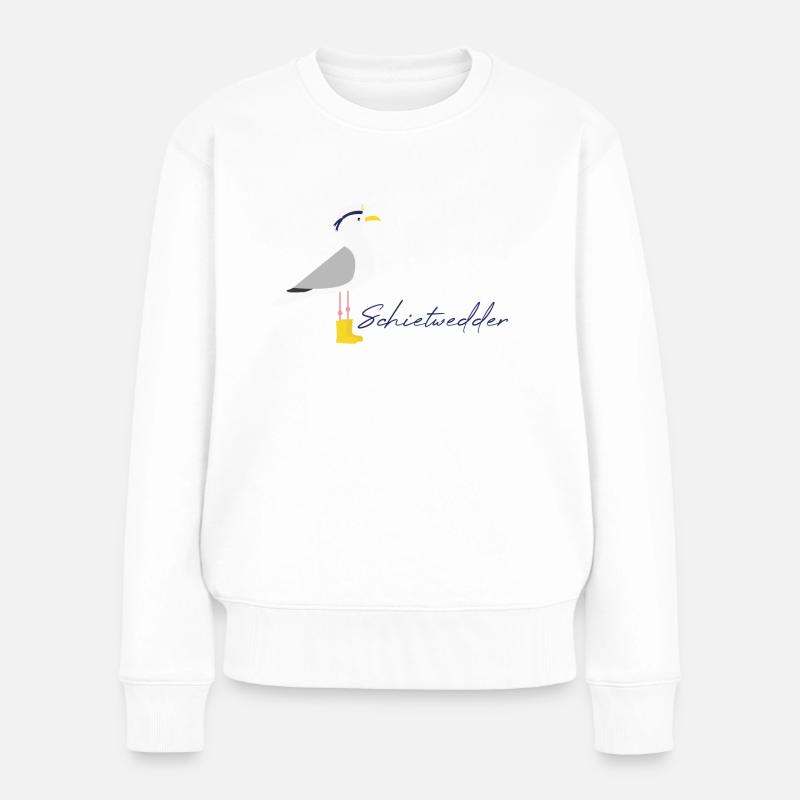 Möwe Gummistiefel SCHIETWEDDER - Frauen Premium Bio Pullover - Weiß