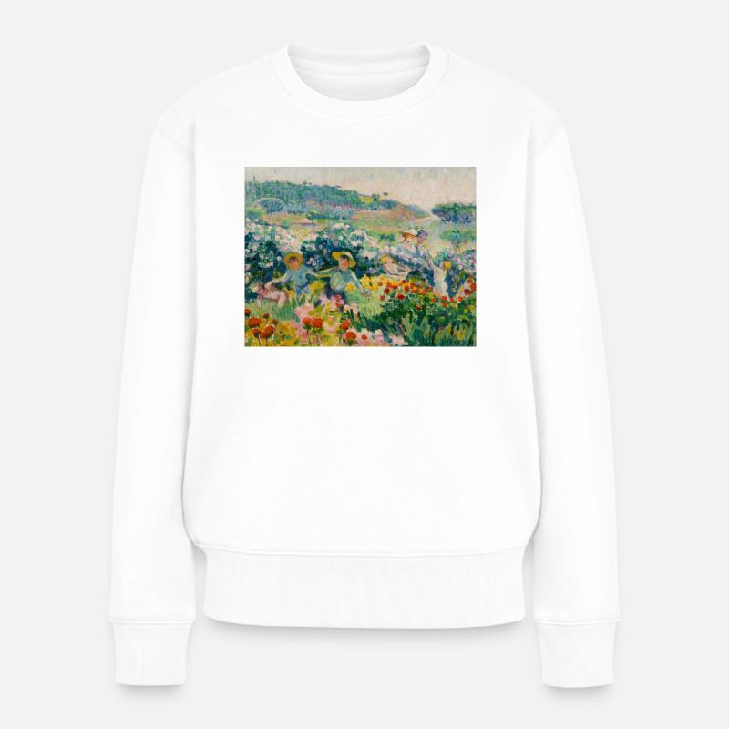 Impressionismus - Kunst - Frauen Premium Bio Pullover - Weiß