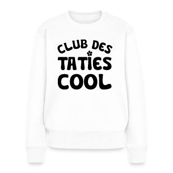 club des taties cool - Pull Premium bio Femme - blanc - Devant - Julia (174cm)