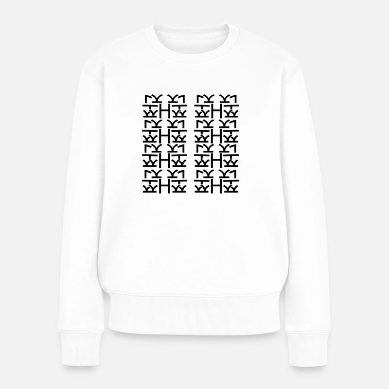 Unique H type - Women's Premium Organic Jumper - white