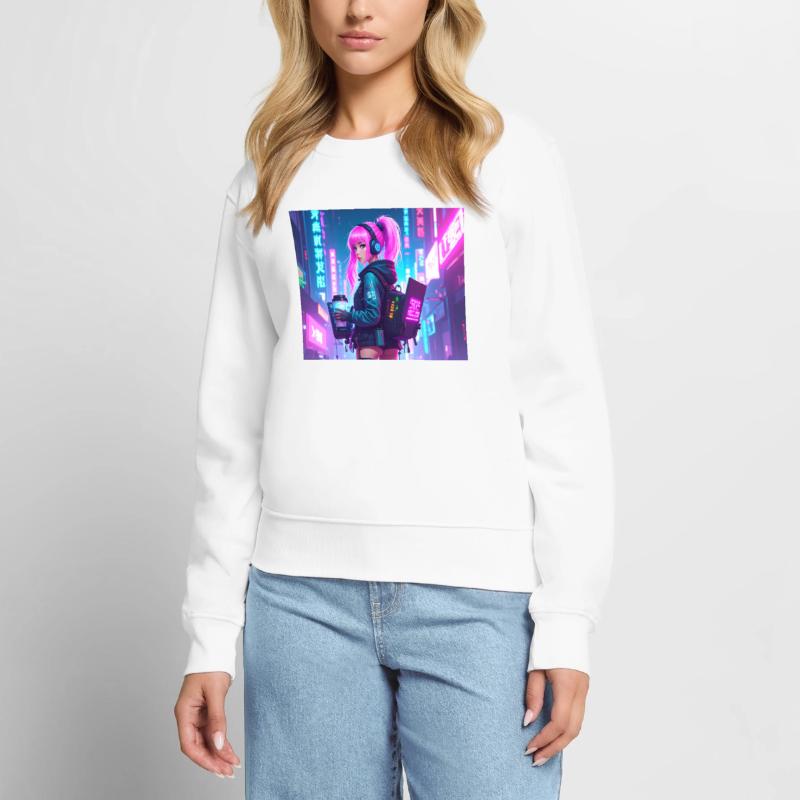 Cyber DJ Coder – Beats, Bytes & Blinks Frauen Premium Bio Pullover