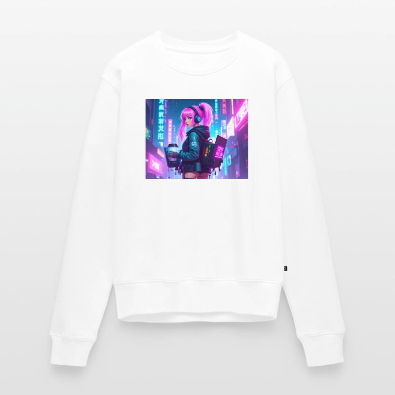 Cyber DJ Coder – Beats, Bytes & Blinks Frauen Premium Bio Pullover