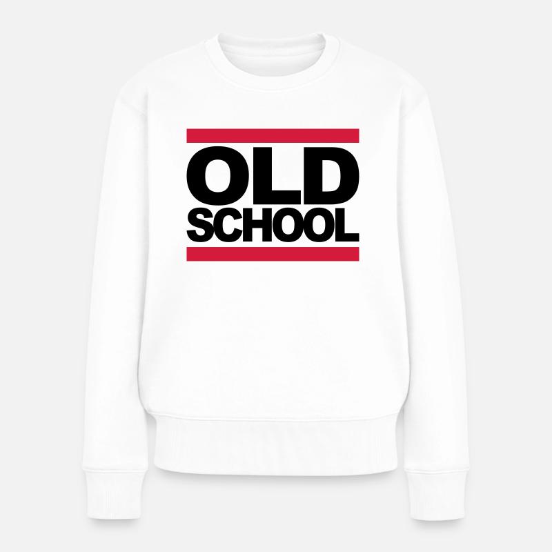 oldschool_2c - Frauen Premium Bio Pullover - Weiß