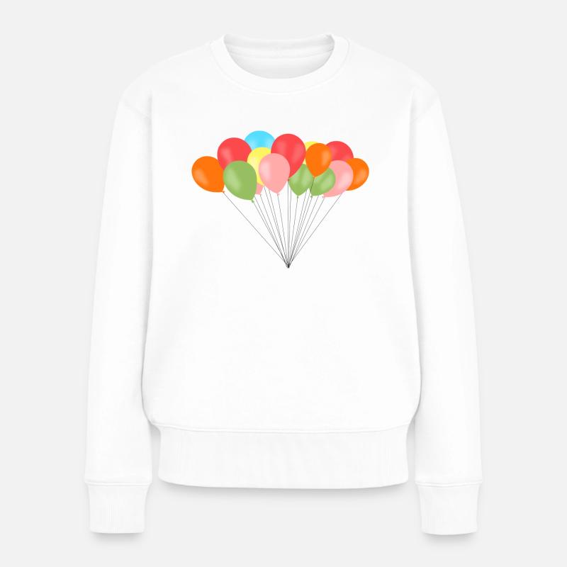 ballons colorés - Pull Premium bio Femme - blanc