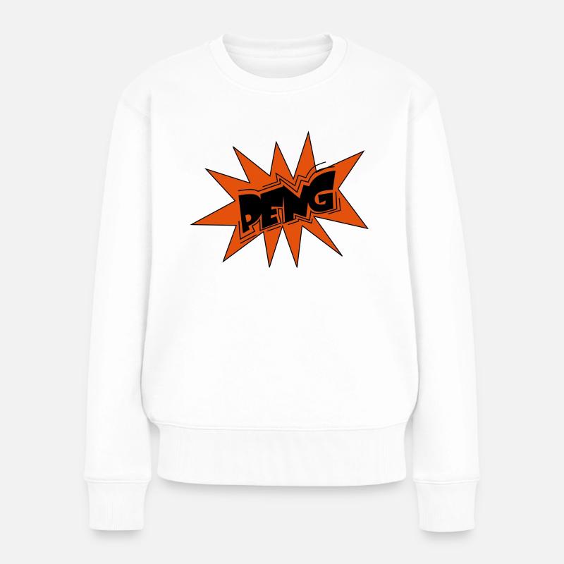 peng - Frauen Premium Bio Pullover - Weiß